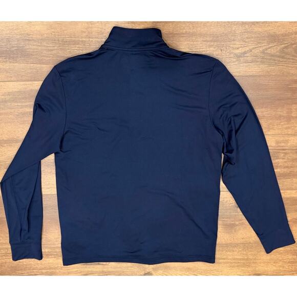 Ralph Lauren Polo Performance Jersey Quarter-Zip Pullover in Navy Blue Medium - Picture 5 of 7
